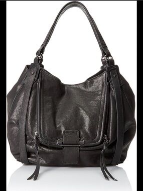 Kooba Black Leather Jonnie Shopper Hobo Shoulder Bag with dust bag